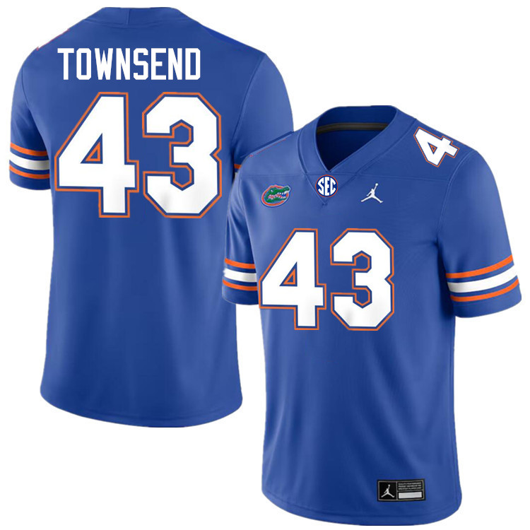 Tommy Townsend Florida Jersey,Florida Gators #43 Tommy Townsend Jersey Youth Uniforms-Royal